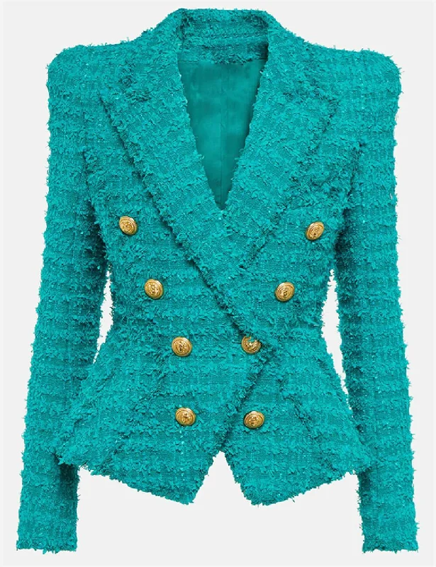 Ladies Tassel Tweed Blazer and Shorts Set L107 Women's Premium Blazer