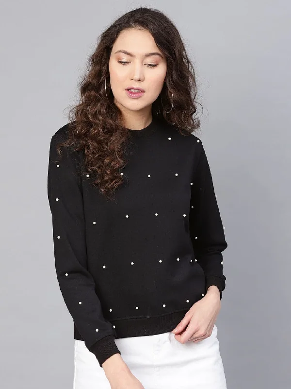 Pearl Beaded Black Sweatshirt Hoodie with Thumb Holes Functional Cozy Hoodie with Thumb Holes Functional Cozy Pearl Beaded Black Sweatshirt Hoodie with Thumb Holes Functional Cozy Hoodie with Thumb Holes Functional Cozy