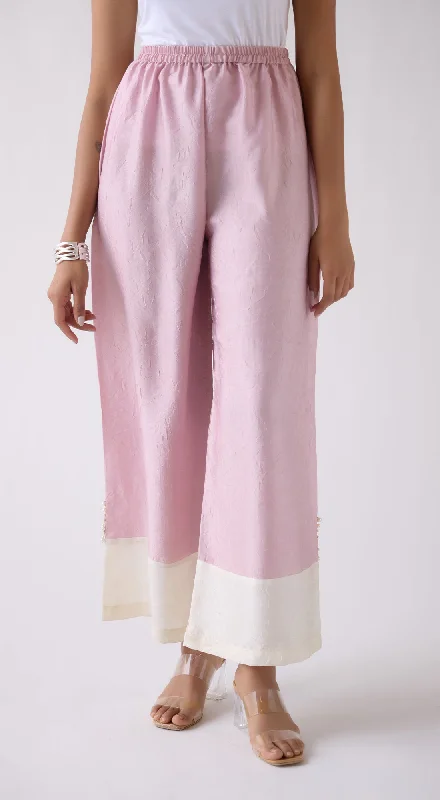 Mauve Wide-Leg Trousers Trousers Gym Athletic Trousers Gym Athletic
