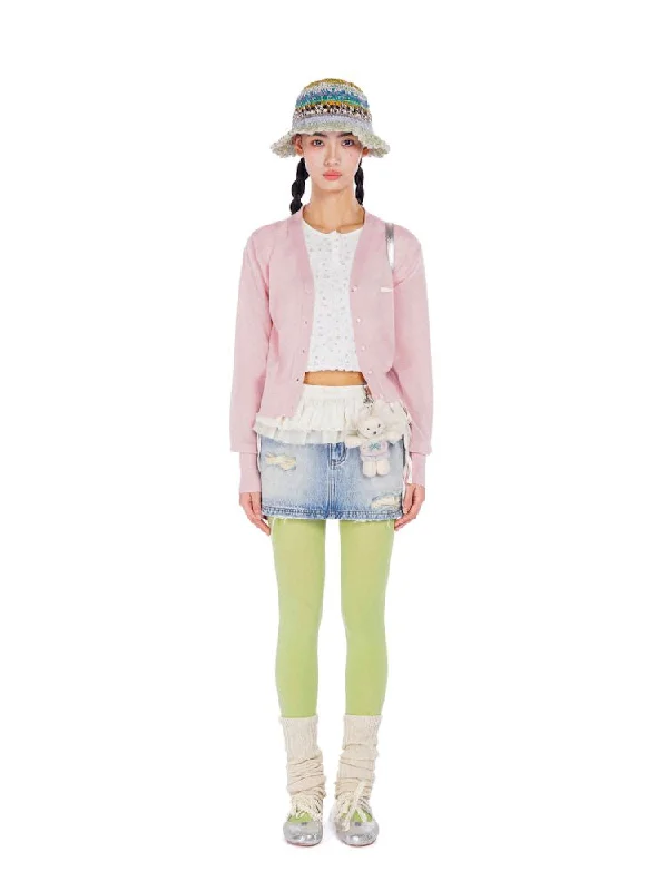 Casual V-neck short knitted cardigan【s0000008607】 Zippered Front Buttoned Front Snap Front Zippered Front Buttoned Front Snap Front Casual V-neck short knitted cardigan【s0000008607】 Zippered Front Buttoned Front Snap Front Zippered Front Buttoned Front Snap Front