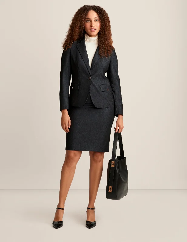 Denim Blazer Women's Classic Suit