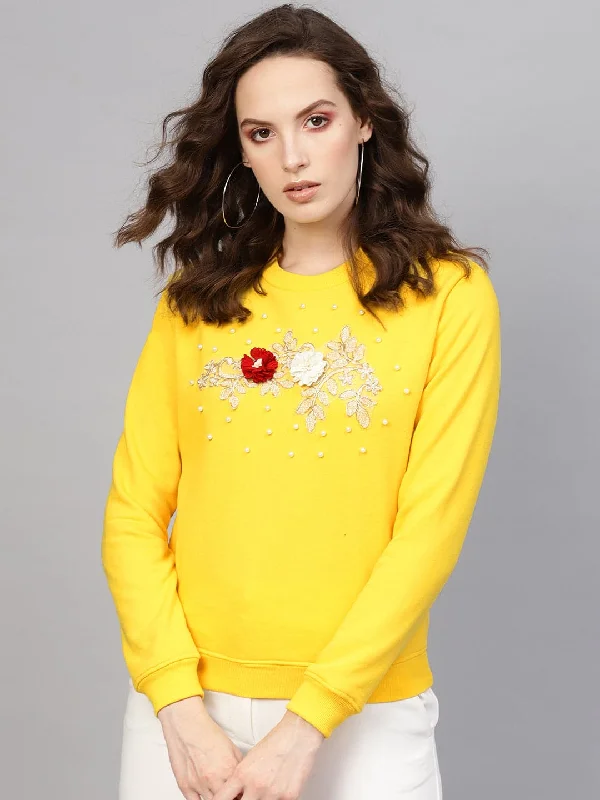 Yellow Floral Patch Sweatshirt Hoodie with Embroidery Detailed Premium Hoodie with Embroidery Detailed Premium Yellow Floral Patch Sweatshirt Hoodie with Embroidery Detailed Premium Hoodie with Embroidery Detailed Premium