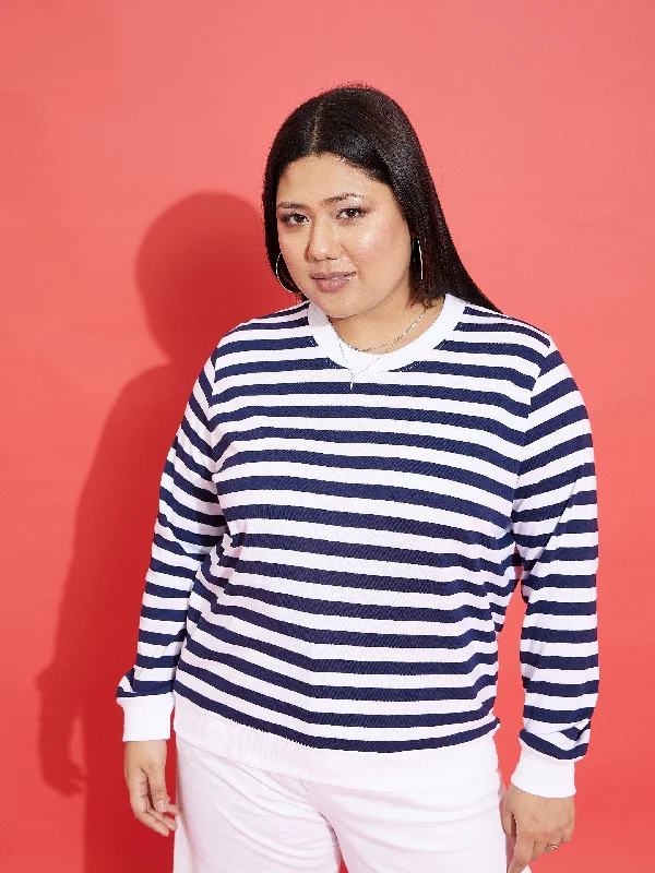 Women Navy & White Fleece Striped Sweatshirt Hoodie with Gradient Ombre Colorful Hoodie with Gradient Ombre Colorful Women Navy & White Fleece Striped Sweatshirt Hoodie with Gradient Ombre Colorful Hoodie with Gradient Ombre Colorful