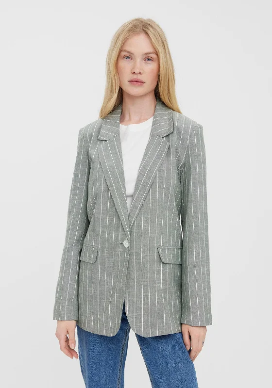 Vero Moda Serena Stiped Blazer, Laurel Wreath Women's Pencil Blazer