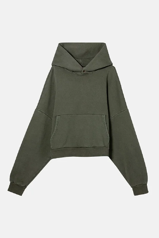 RECTANGLE HOODIE Hoodie with Mock Neck Collared Structured Hoodie with Mock Neck Collared Structured