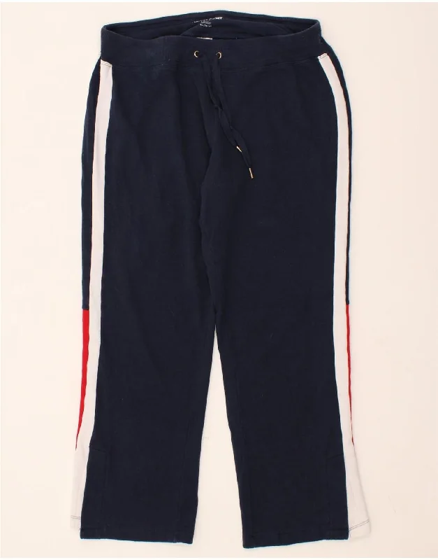TOMMY HILFIGER Womens Tracksuit Trousers UK 18 XL Navy Blue Colourblock Trousers Culottes Wide Leg Trousers Culottes Wide Leg TOMMY HILFIGER Womens Tracksuit Trousers UK 18 XL Navy Blue Colourblock Trousers Culottes Wide Leg Trousers Culottes Wide Leg
