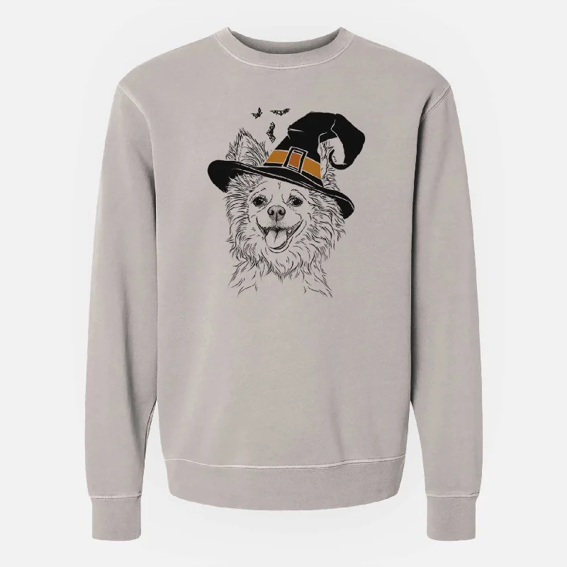 Witch Jasper the Pomchi - Unisex Pigment Dyed Crew Sweatshirt Hoodie with Color Block Contrast Stylish Hoodie with Color Block Contrast Stylish Witch Jasper the Pomchi - Unisex Pigment Dyed Crew Sweatshirt Hoodie with Color Block Contrast Stylish Hoodie with Color Block Contrast Stylish