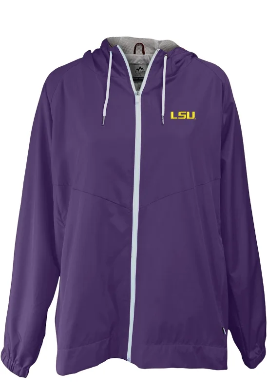 LSU Tigers Jacket Kaylie Purple Full Zip Cotton Jacket Linen Jacket Terry Jacket Cotton Jacket Linen Jacket Terry Jacket