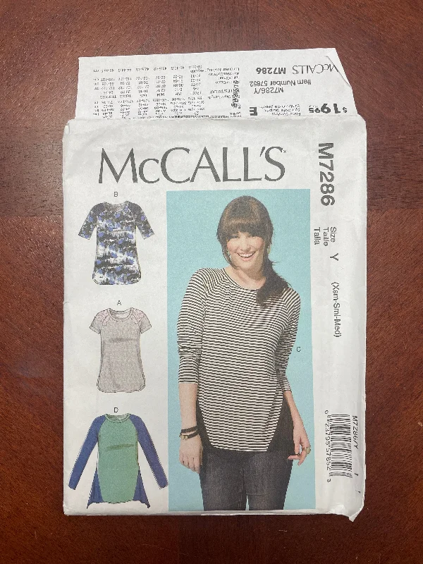 2015 McCall's 7286 Sewing Pattern - Knit Tops Daily Wear Knit Tee