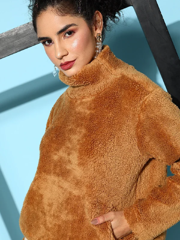 Women Mustard High Neck Faux Fur Sweatshirt Hoodie with High Neck Warm Protective Hoodie with High Neck Warm Protective Women Mustard High Neck Faux Fur Sweatshirt Hoodie with High Neck Warm Protective Hoodie with High Neck Warm Protective