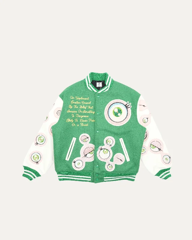 Murakami Varsity Jacket Appliqued Jacket Beaded Jacket Sequined Jacket Appliqued Jacket Beaded Jacket Sequined Jacket