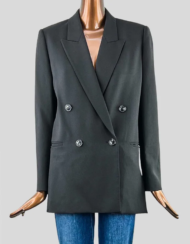 REBECCA TAYLOR Double Breasted Twill Blazer - 6 US Women's Vintage Suit