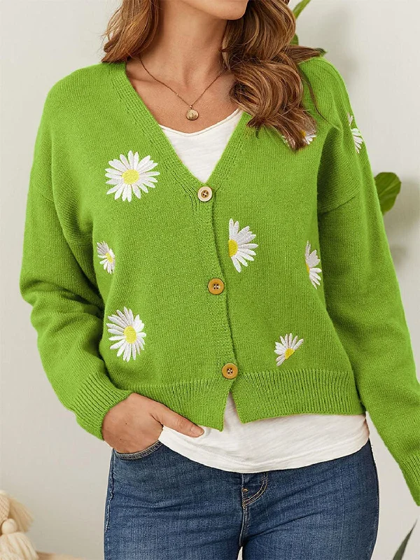 Flower Button Front Dropped Shoulder Cardigan Toggled Drawstring Belted Toggled Drawstring Belted Flower Button Front Dropped Shoulder Cardigan Toggled Drawstring Belted Toggled Drawstring Belted