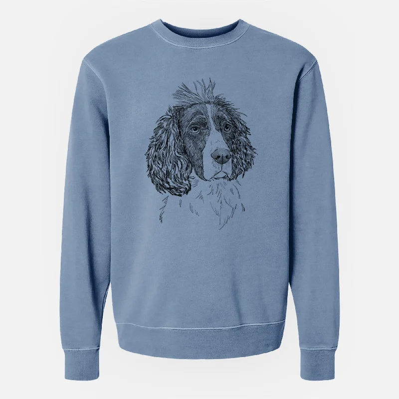 Doodled Fern the English Springer Spaniel - Unisex Pigment Dyed Crew Sweatshirt Hoodie with Front Slit Layering Stylish Hoodie with Front Slit Layering Stylish Doodled Fern the English Springer Spaniel - Unisex Pigment Dyed Crew Sweatshirt Hoodie with Front Slit Layering Stylish Hoodie with Front Slit Layering Stylish