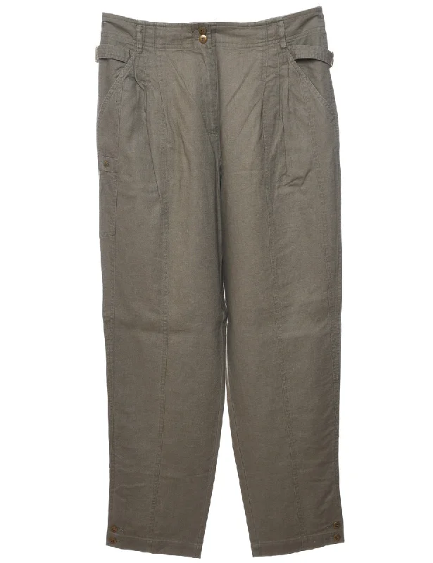 Olive Green Y2K Cargo Trousers - W32 L29 Trousers Designer Luxury Trousers Designer Luxury