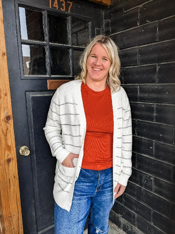 Striped Classic Cardigan - Cream Cable Knit Ribbed Knit Lace Knit Cable Knit Ribbed Knit Lace Knit Striped Classic Cardigan - Cream Cable Knit Ribbed Knit Lace Knit Cable Knit Ribbed Knit Lace Knit