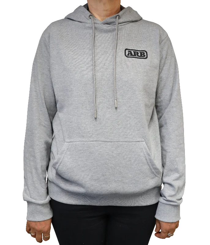 ARB Core Lightweight Hoodie - GREY MARLE - Women's Hoodie with Puffed Sleeves Voluminous Trendy Hoodie with Puffed Sleeves Voluminous Trendy