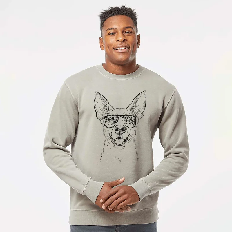 Aviator Rumley the Kelpie Mix - Unisex Pigment Dyed Crew Sweatshirt Hoodie with Velcro Closure Adjustable Secure Hoodie with Velcro Closure Adjustable Secure Aviator Rumley the Kelpie Mix - Unisex Pigment Dyed Crew Sweatshirt Hoodie with Velcro Closure Adjustable Secure Hoodie with Velcro Closure Adjustable Secure
