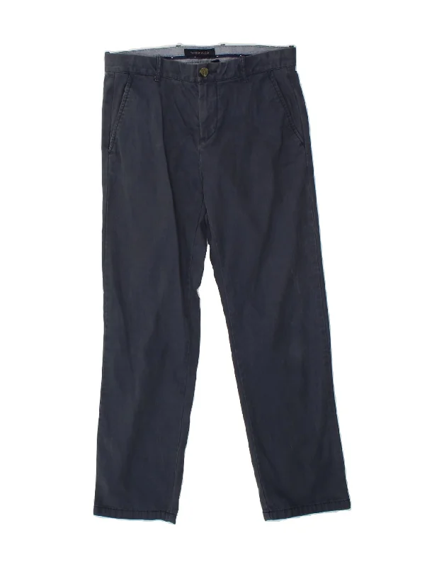 TOMMY HILFIGER Mens Straight Chino Trousers W30 L30 Navy Blue Cotton Trousers Handmade Artisanal Trousers Handmade Artisanal TOMMY HILFIGER Mens Straight Chino Trousers W30 L30 Navy Blue Cotton Trousers Handmade Artisanal Trousers Handmade Artisanal
