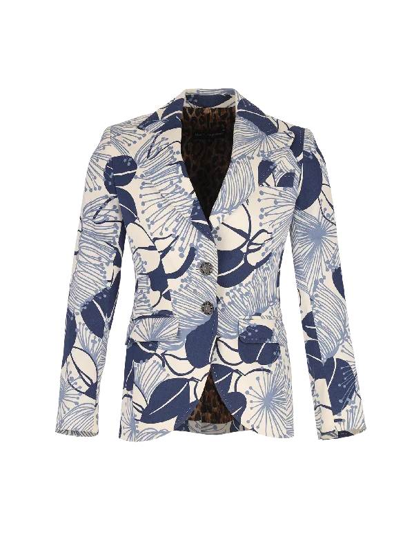 floral-print cotton-canvas blazer Women's Boutique Suit