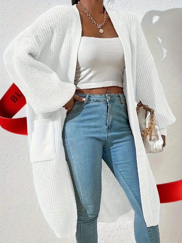 Drop Shoulder Open Front Knitted Cardigan VIP DEALS Elasticated Padded Insulated Elasticated Padded Insulated Drop Shoulder Open Front Knitted Cardigan VIP DEALS Elasticated Padded Insulated Elasticated Padded Insulated