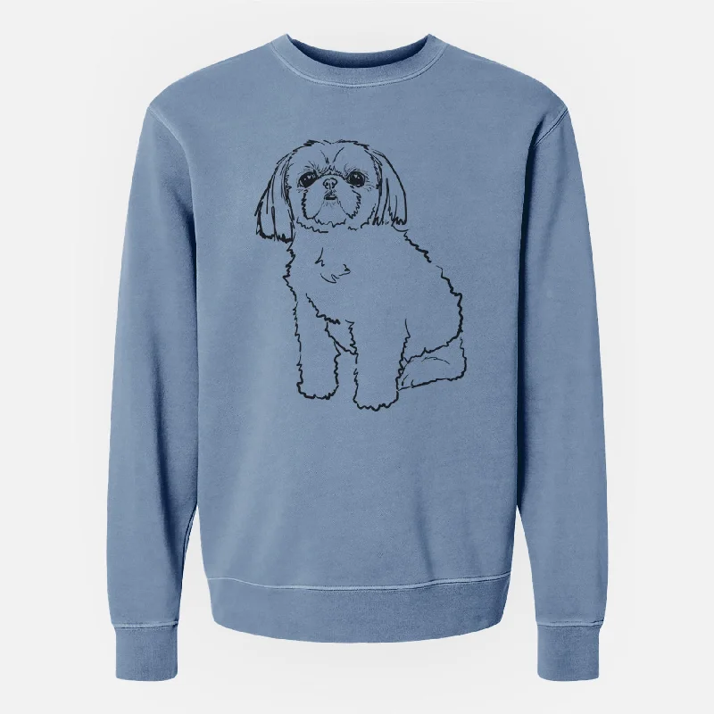 Doodled Georgia the Shih Tzu - Unisex Pigment Dyed Crew Sweatshirt Hoodie with Metallic Shiny Futuristic Hoodie with Metallic Shiny Futuristic Doodled Georgia the Shih Tzu - Unisex Pigment Dyed Crew Sweatshirt Hoodie with Metallic Shiny Futuristic Hoodie with Metallic Shiny Futuristic