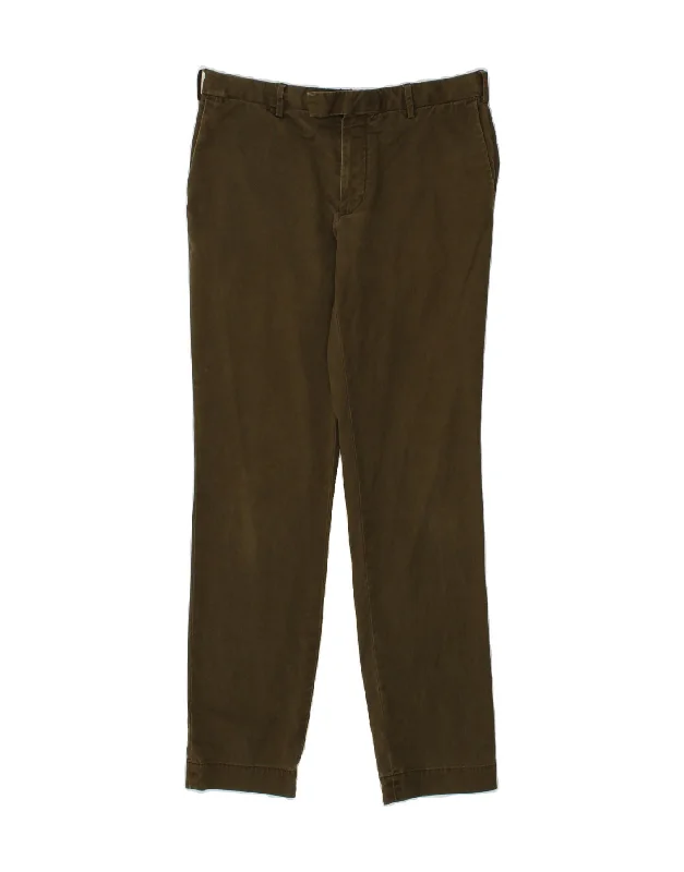 RALPH LAUREN Mens Slim Fit Chino Trousers W32 L34 Khaki Cotton Trousers Plaid Checkered Trousers Plaid Checkered RALPH LAUREN Mens Slim Fit Chino Trousers W32 L34 Khaki Cotton Trousers Plaid Checkered Trousers Plaid Checkered