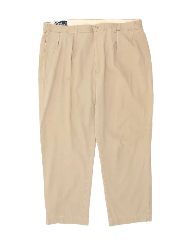 POLO RALPH LAUREN Mens Pegged Chino Trousers W40 L30 Beige Cotton Trousers Harem Relaxed Fit Trousers Harem Relaxed Fit POLO RALPH LAUREN Mens Pegged Chino Trousers W40 L30 Beige Cotton Trousers Harem Relaxed Fit Trousers Harem Relaxed Fit