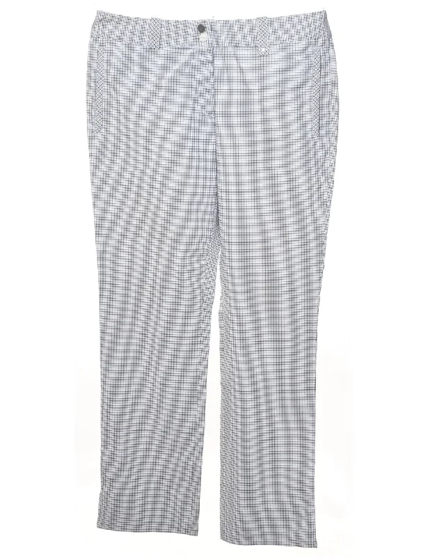 Nike Checked Light Grey Trousers - W34 L30 Trousers Favorite Customer Trousers Favorite Customer