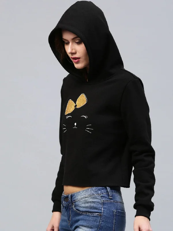 Bow Kitty Black Sweatshirt Hoodie with Zipper Versatile Modern Hoodie with Zipper Versatile Modern Bow Kitty Black Sweatshirt Hoodie with Zipper Versatile Modern Hoodie with Zipper Versatile Modern