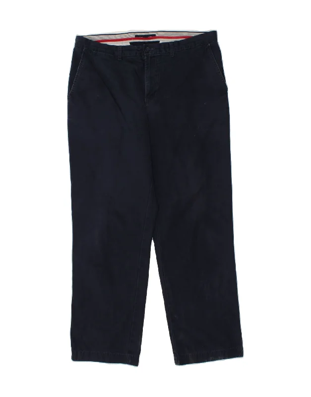 TOMMY HILFIGER Mens Straight Chino Trousers W36 L32 Navy Blue Cotton Trousers Flared Retro Trousers Flared Retro TOMMY HILFIGER Mens Straight Chino Trousers W36 L32 Navy Blue Cotton Trousers Flared Retro Trousers Flared Retro