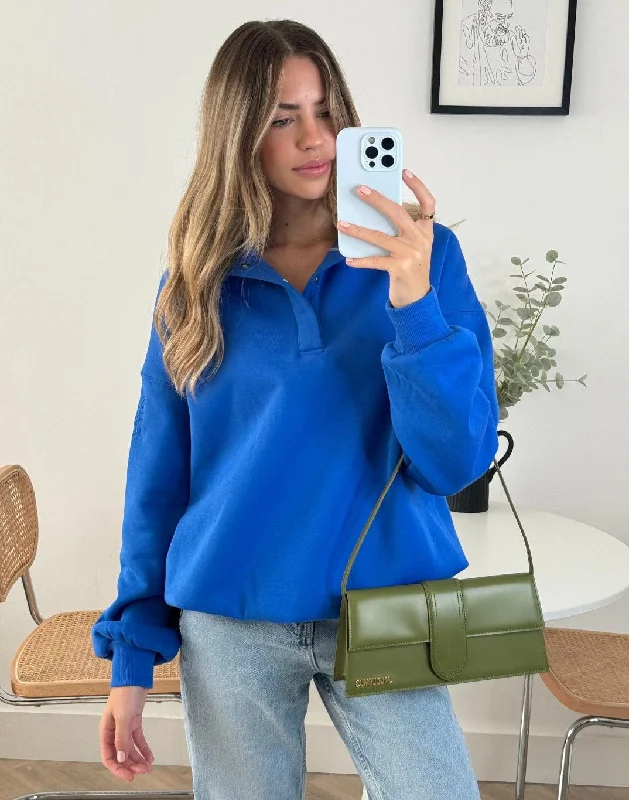 Snap Collar Sierra Sweatshirt in Azure Blue Hoodie with Neon Bright Vibrant Hoodie with Neon Bright Vibrant Snap Collar Sierra Sweatshirt in Azure Blue Hoodie with Neon Bright Vibrant Hoodie with Neon Bright Vibrant