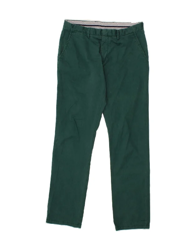 TOMMY HILFIGER Mens Straight Chino Trousers W34 L34 Green Cotton Trousers Brand Named Trousers Brand Named TOMMY HILFIGER Mens Straight Chino Trousers W34 L34 Green Cotton Trousers Brand Named Trousers Brand Named