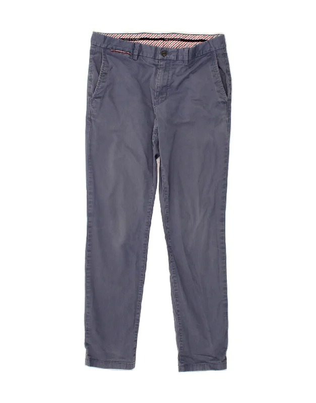 TOMMY HILFIGER Mens Slim Chino Trousers W34 L32 Navy Blue Cotton Trousers Fall Fleece Trousers Fall Fleece TOMMY HILFIGER Mens Slim Chino Trousers W34 L32 Navy Blue Cotton Trousers Fall Fleece Trousers Fall Fleece