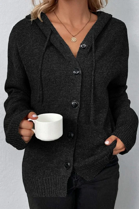 Drawstring Button Up Hooded Cardigan Print Jacquard Patchwork Print Jacquard Patchwork Drawstring Button Up Hooded Cardigan Print Jacquard Patchwork Print Jacquard Patchwork
