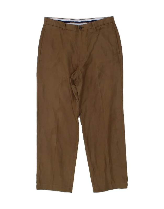 BROOKS BROTHERS Mens Hudson High Waist Chino Trousers W34 L32 Khaki Trousers Seasonal Trendy Trousers Seasonal Trendy BROOKS BROTHERS Mens Hudson High Waist Chino Trousers W34 L32 Khaki Trousers Seasonal Trendy Trousers Seasonal Trendy