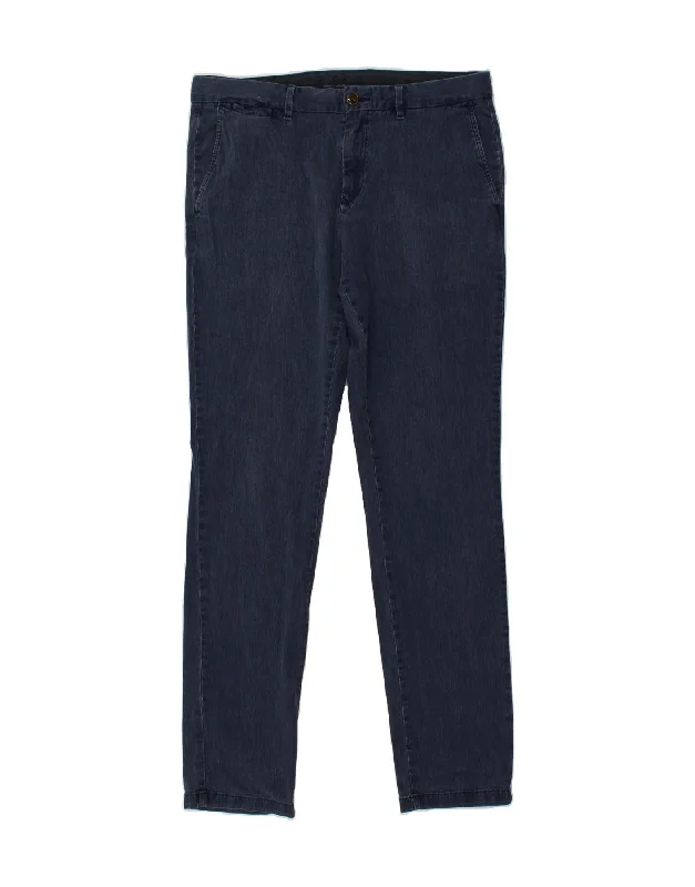 TOMMY HILFIGER Mens Slim Chino Trousers W34 L34 Navy Blue Pinstripe Trousers Summer Linen Trousers Summer Linen TOMMY HILFIGER Mens Slim Chino Trousers W34 L34 Navy Blue Pinstripe Trousers Summer Linen Trousers Summer Linen