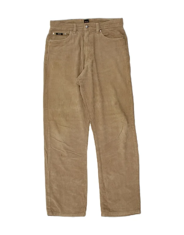 HUGO BOSS Mens Arkansas Straight Corduroy Trousers W32 L34 Beige Cotton Trousers versatile functional Trousers versatile functional HUGO BOSS Mens Arkansas Straight Corduroy Trousers W32 L34 Beige Cotton Trousers versatile functional Trousers versatile functional
