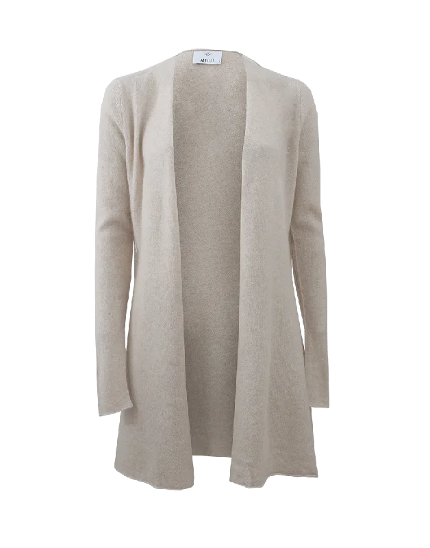 Open Drape Cardigan Transparent Opaque Sheer Transparent Opaque Sheer