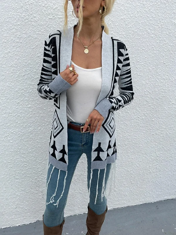 Shiny Geometric Fringe Hem Open Front Cardigan Slim Fit Regular Fit Oversized Slim Fit Regular Fit Oversized Shiny Geometric Fringe Hem Open Front Cardigan Slim Fit Regular Fit Oversized Slim Fit Regular Fit Oversized