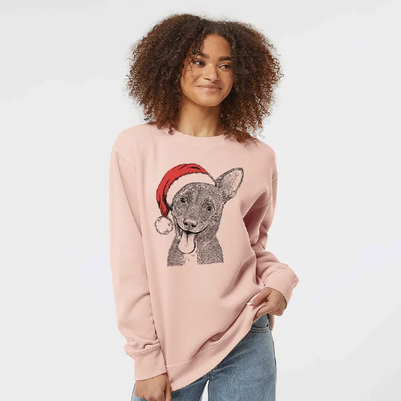 Santa Elvira the Terrier Mix - Unisex Pigment Dyed Crew Sweatshirt Hoodie with Elastic Waist Stretchable Comfortable Hoodie with Elastic Waist Stretchable Comfortable Santa Elvira the Terrier Mix - Unisex Pigment Dyed Crew Sweatshirt Hoodie with Elastic Waist Stretchable Comfortable Hoodie with Elastic Waist Stretchable Comfortable