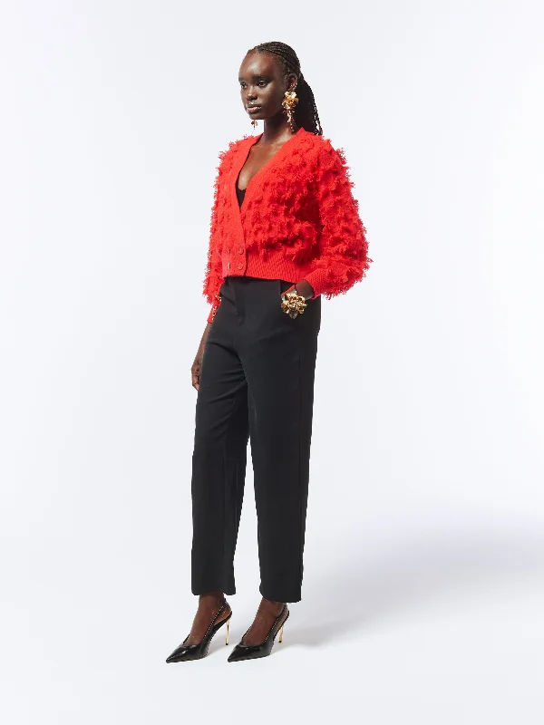 Fringed Checkerboard Cardigan in Lust Red Jersey Fabric Tulle Fabric Batik Fabric Jersey Fabric Tulle Fabric Batik Fabric Fringed Checkerboard Cardigan in Lust Red Jersey Fabric Tulle Fabric Batik Fabric Jersey Fabric Tulle Fabric Batik Fabric