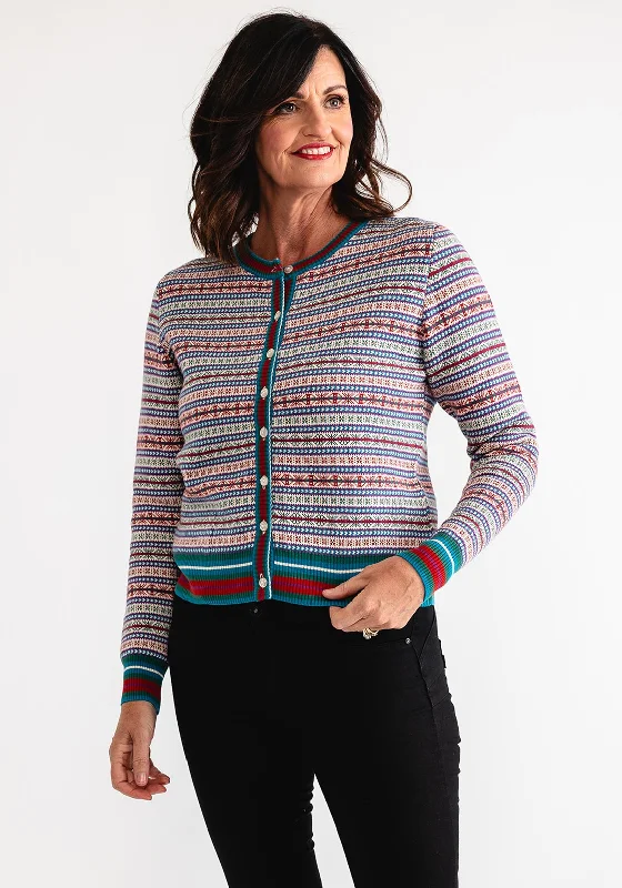 Pretty Vacant Divine Fairisle Cardigan, Multicoloured Button Cardigan Zip Cardigan Pullover Cardigan Button Cardigan Zip Cardigan Pullover Cardigan