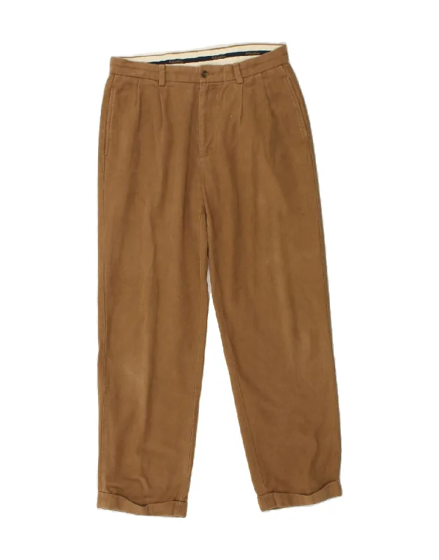 BROOKS BROTHERS Mens Elliot Pegged Chino Trousers W32 L30 Brown Cotton Trousers versatile all-occasion Trousers versatile all-occasion BROOKS BROTHERS Mens Elliot Pegged Chino Trousers W32 L30 Brown Cotton Trousers versatile all-occasion Trousers versatile all-occasion