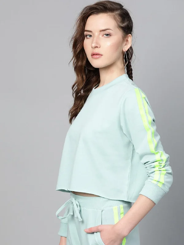 Sea Green Double Tape Boxy Crop Sweatshirt Hoodie with Pocket Utility Practical Hoodie with Pocket Utility Practical Sea Green Double Tape Boxy Crop Sweatshirt Hoodie with Pocket Utility Practical Hoodie with Pocket Utility Practical