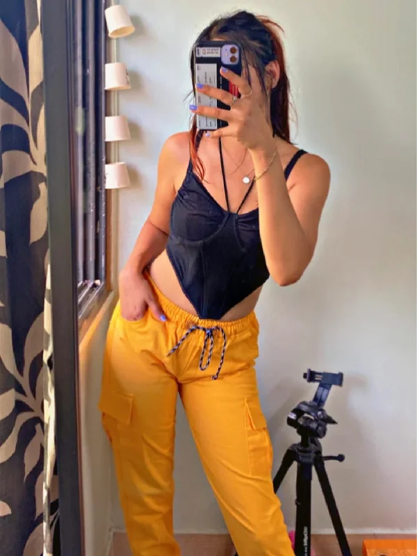 Women Regular Fit Yellow Cotton Blend Trousers Trousers Handmade Artisanal Trousers Handmade Artisanal Women Regular Fit Yellow Cotton Blend Trousers Trousers Handmade Artisanal Trousers Handmade Artisanal