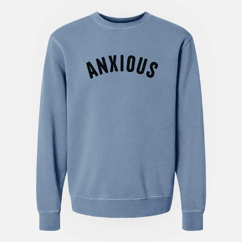 Anxious - Articulate Collection - Unisex Pigment Dyed Crew Sweatshirt Hoodie with Rolled Sleeves Casual Relaxed Hoodie with Rolled Sleeves Casual Relaxed Anxious - Articulate Collection - Unisex Pigment Dyed Crew Sweatshirt Hoodie with Rolled Sleeves Casual Relaxed Hoodie with Rolled Sleeves Casual Relaxed