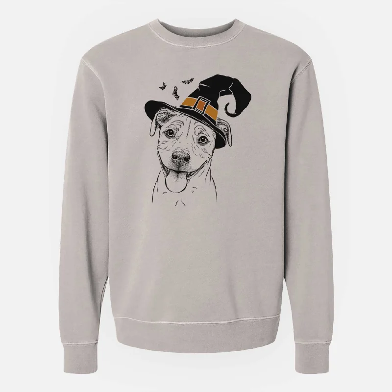Witch Skye the Pitweiler - Unisex Pigment Dyed Crew Sweatshirt Oversized Hoodie Comfort Casual Oversized Hoodie Comfort Casual Witch Skye the Pitweiler - Unisex Pigment Dyed Crew Sweatshirt Oversized Hoodie Comfort Casual Oversized Hoodie Comfort Casual