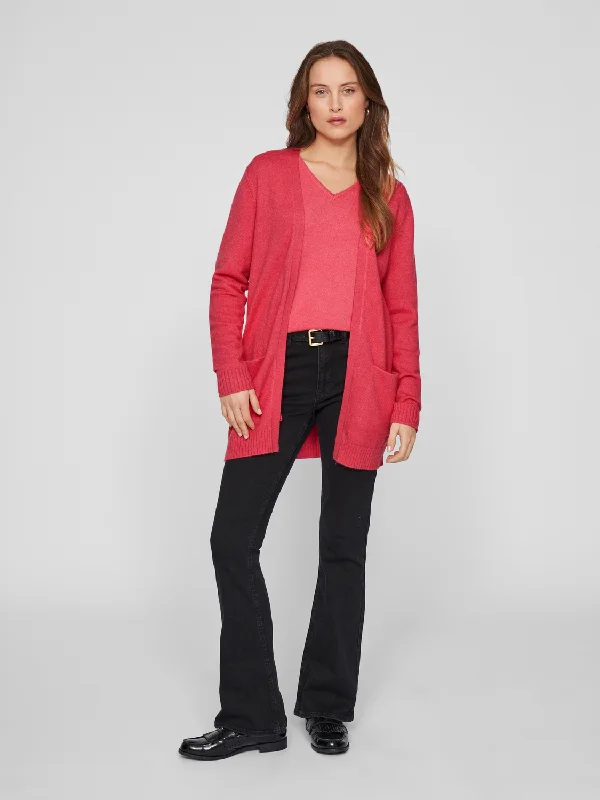 VIRIL Knit Cardigan - Viva Magenta Iron Safe Non-Iron Wrinkle Free Iron Safe Non-Iron Wrinkle Free