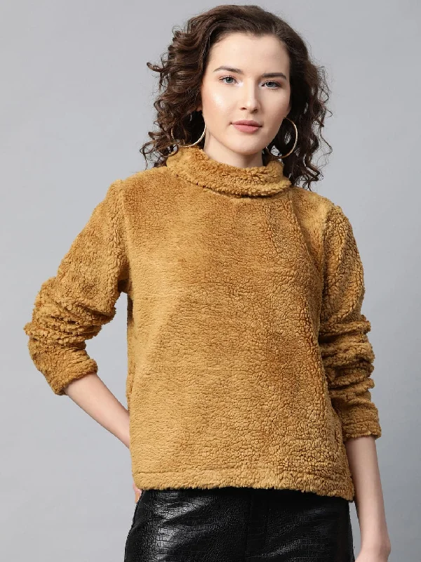Mustard High Neck Faux Fur Sweatshirt Hoodie with Hem Contrast Bold Stylish Hoodie with Hem Contrast Bold Stylish Mustard High Neck Faux Fur Sweatshirt Hoodie with Hem Contrast Bold Stylish Hoodie with Hem Contrast Bold Stylish